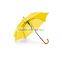 Automatic umbrella with wooden shaft and crook wooden handle