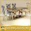 Luxury rose gold marble dining table set restaurant furniture