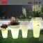 2019 illuminated round shape tall plastic flower vases plastic lighting flower vases