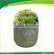 round Cement flower pot with carved letters