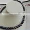3-4mm black freshwater pearl necklace with 925 sterling silver