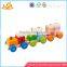 Wholesale hot baby wooden train blocks toy diy creative kids wooden train blocks toy W04A067