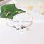 Enamel Cat Catching the Ball Bracelet Metal Cat Pearl Bead Charm Gold Chain Bracelet
