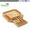 Manufacturers selling 100% organic bamboo cheese board and four slices of knife