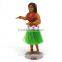 Handmade Dancing Hula Girl,Resin Bobblehead Doll For Car Dashboard Decoration