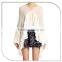 summer new special design chiffon ruffle lady top and blouse 2015