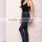 New Arrival High Rise Skinny Jeans For Women Dark Denim Faded Pants Fashion Slim Jeans