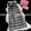 CN-R-52 2016 winter real fur vest Canadian silver fox fur vest for luxlury women