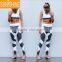 Brazilian Fashion Fitness Wear Sublimation Custom Printed Wholesale Black and White Leggings