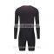 Highly breathable black long sleeve triathlon bodysuit for men