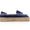 Wholesale high heel espadrilles leather white slip on shoes flat