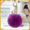 Colourful Top Quality Rex Rabbit Fur Bag Accessory Keychain