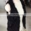 2015 ladies black sheep curly fur vest