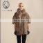 Reversible Sheep Fur Coat Classic Style Lamb Fur Woolen Jacket Winter Fox Fur Collar Coat