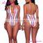 2017 New Swimwear Stripe Swimsuit Bikini One Piece Swimsuit Woman