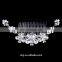 Elegant Crystal Tiara Butterfly Headwear Hair Comb Decorated With Flower