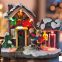 led light Family Play Snowman Polyresin Christmas House Decoration