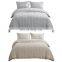 Reversible Removable Quilt Bed Full Queen Cotton Linen Blended Duvet Cover Set