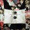Wholesale New Arrival Black Lace Cross Back Floral Pattern Beautiful Baby Girl Romper