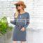 LAITE D2165 autumn&winter women o-neck solid color sexy dresses ladies long sleeve casual dresses with belt
