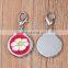 Fashion hot sale zinc alloy flower pattern anti-lost wholesale dog tag pendant initial