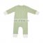 Long Sleeve Snap Button Knitted Baby Waffle Romper Clothes Bodysuit