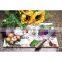 Retangular  cock design tempered glass serving board
