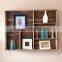 Rustic stain antique solid wooden wall shelf,vintage wall shelves wood