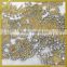 Gold handmade beaded rhinestone applique dress motif FHA-076