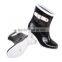 Fashion design girls high heel PVC half rain boots with side buckle