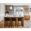 Pleasant cream color L shape kitchen cabinets price