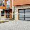 Aluminum Alloy Frosted Glass Modern New Black Sectional Panel Garage Door