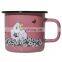 Wholesale diswash safe sublimation vintage customized logo enamel coffee mug