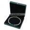 Fadeli Custom Logo Top Quality Blackish Green PU Leather Velvet Insert Boxes  Necklace Gift Packaging Plastic Jewelry Box