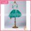 Light Gauze viridity ribbon beautification knee skirt fluffy voile girl's dress children frocks designs