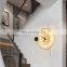 Modern Indoor Luxury LED Wall Light Art Clock Creative Aisle Hotel Stairs Interior Home Gold Wall Lamp