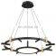 modern minimalist living room LED chandeliers brass lamps square rings home dining room study bedroom lamp wholesale
