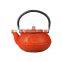 Amazon hot sale Enamel Cast Iron Teapots With Stainless Steel Tea Strainer
