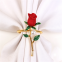 Rose Flower Serving Napkin Rings Valentine's Day Napkin Rings Wedding Party Ornaments For Napkins Table Decor