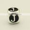 925 sterling silver letter J beads alphabet charm for DIY European bracelet