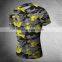 2016 hotsale custom camouflage shirt gym wear wholesale fitness apparel manufacturers