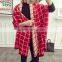 Latest Design Soft Warm Maxi Wool Cashmere Ladies Plaid Shawl