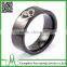 High quality china tungsten ring custom pattern wholesale black tungsten ring for men in stock