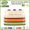 natural bamboo fiber pet bowl with non steel bowl, bamboo fiber pet dog feeder pot