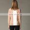 Cashmere sweater crew neck long sleeves pullover with contrast stripe on back