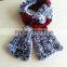 Hot selling colorful real rex rabbit fur scarf with rose flower