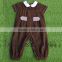 Brown corduroy long bubble for baby boy