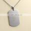 Smooth Plain Dog Tag Pendant Stainless Steel Necklace