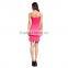 hot seamless women summer tight waist ruffle dresses ladies