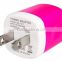 Regular travel USB home charger colorful single port phone charger for iPhone